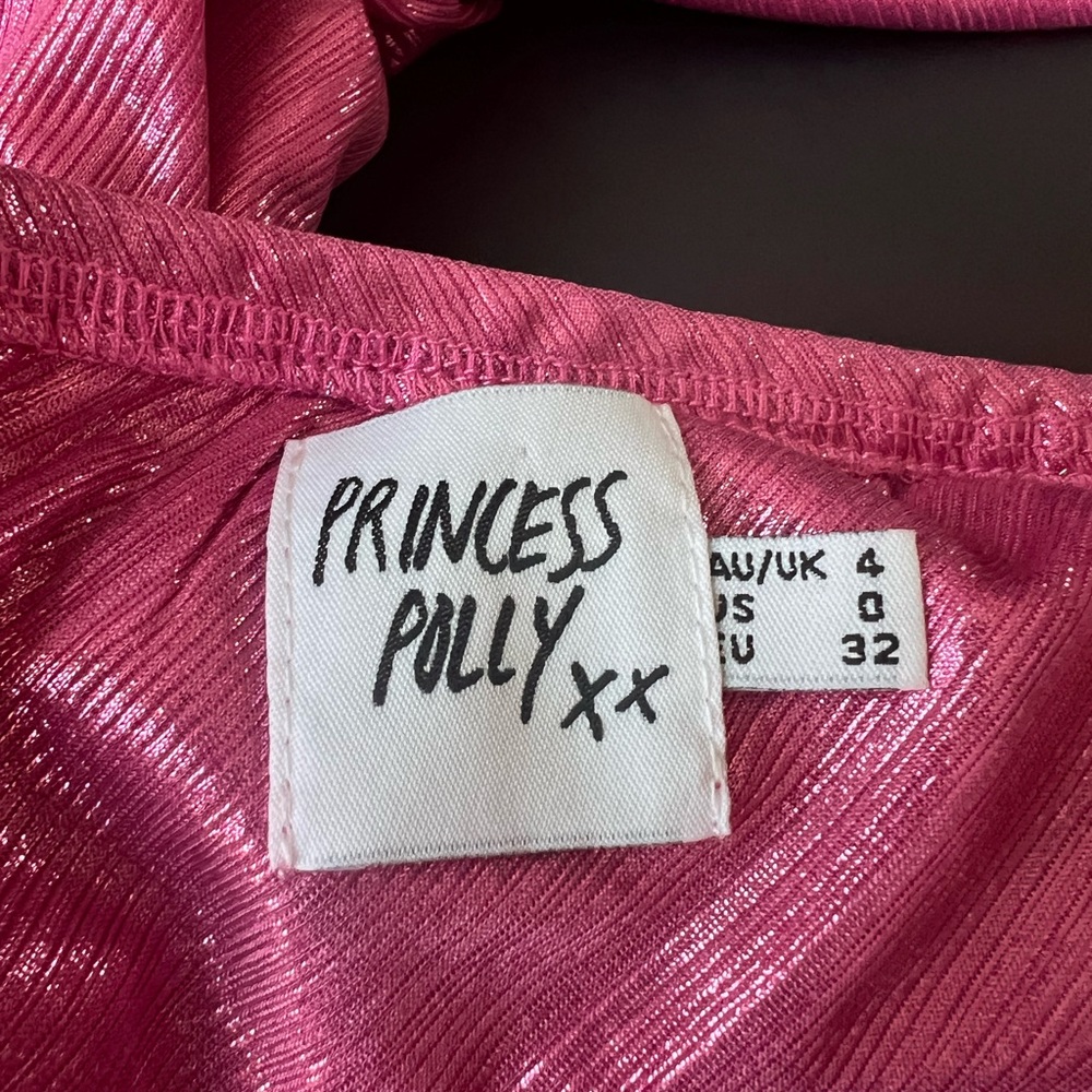 Princess Polly Metallic Hot Pink Cowl Neck Mini Dress - Picture 13 of 15